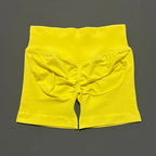 HISTELLO Impacts Shorts 4.5" Women Fitness Sports Biker Shorts Low Waist Gym Short Workout Scrunch Butt Yoga Seamless Leggings