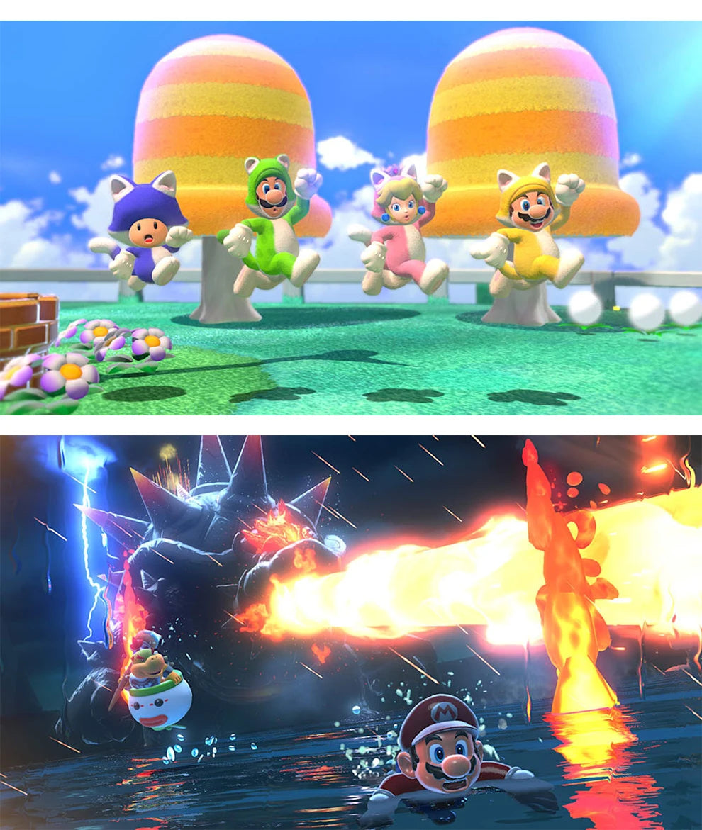 Super Mario 3D World Bowser Fury Nintendo Switch Game Deals Official Physical Game Card Action Genre for Switch OLED Lite