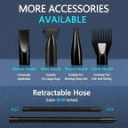 Podofo 5.2HP/ 2800W High Velocity Dog Hair Dryer Adjustable Temperature and Speed Pet Dryers with 4 Nozzles and Comb for Pet Hair Grooming