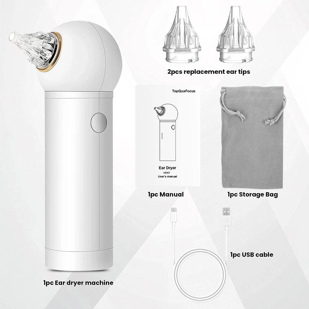 Intelligent Constant Temperature Ear Dryer Low Noise Ear Care Device Prevents Bacterial Growth Prevent Ear Canal Inflammation