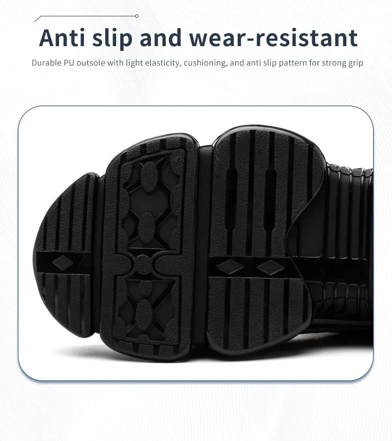 Men's Safety Shoes Protection And Elastic Safety Boots Fashionable Casual Shoes Breathable Odor Protection Men's Work Shoes