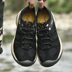 Spring Summer Leather Mesh Outdoor Trekking Shoes Hiking Shoes  Walking Tourism Camping Upstream Sneakers Anti-Slip Breathable