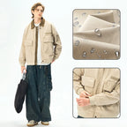 Men's Spring Casual Blazer Jacket Turn-Down Collar Stylish Versatile Office Wear Lightweight Coat Trendy Man Large Pocket Jacket