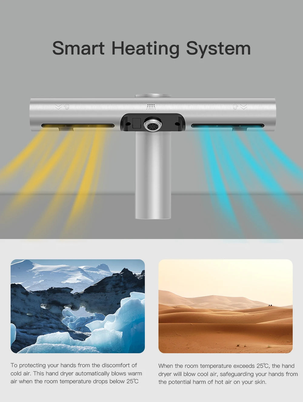 AIKE 2-in-1 Automatic Sensor Tap Hand Dryer Stainless Steel Integrated Basin Faucet High Speed Air Hand Drying Device AK7120