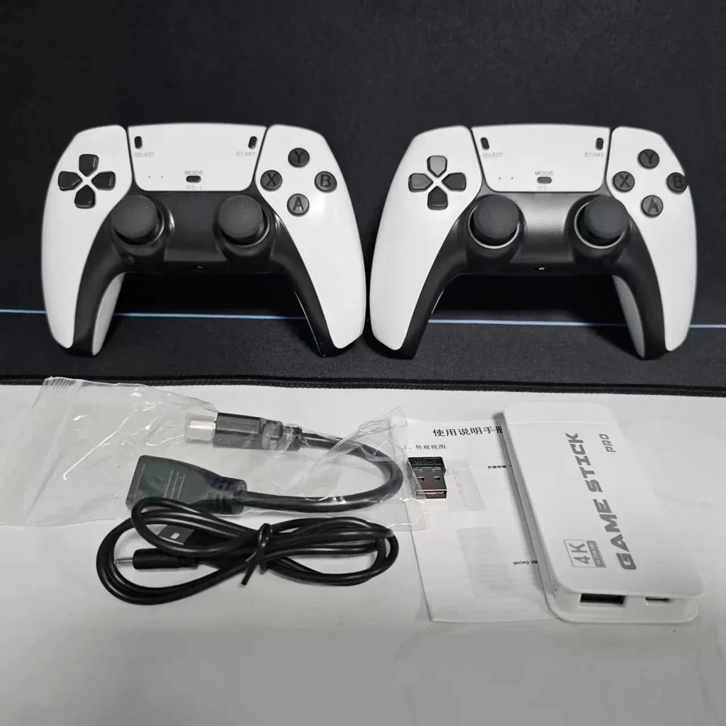 4K HD 64G Video Game Console: M15 Game Stick with 40000+ Classic Arcade Games, Dual Wireless Gamepads Two-Player TV System