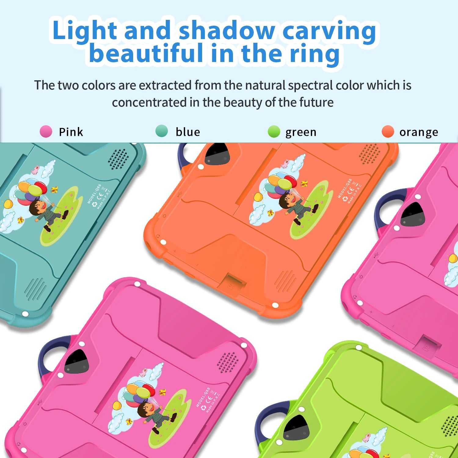 New 5G WIFI 7 Inch Android Kids Tablets Quad Core 4GB RAM 64GB ROM Dual BOW Cameras Cheap And Simple Children's Gifts Tablet PC