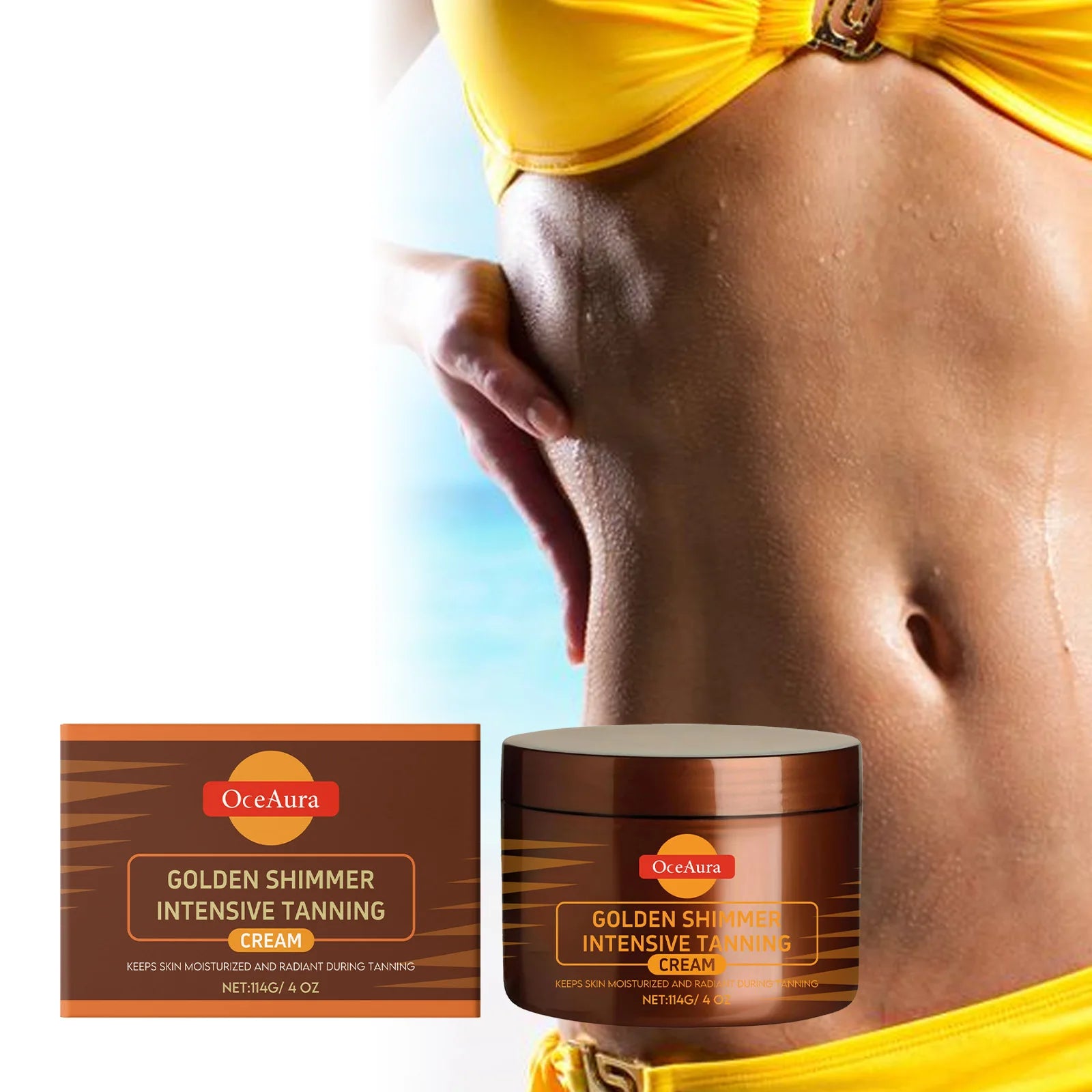 114g Tanning Accelerator Gel Lasting Self Solarium Sunless Tanner Body Face Glow Bronzer Nourishing Skin Tanning Boosting Cream Secondary image