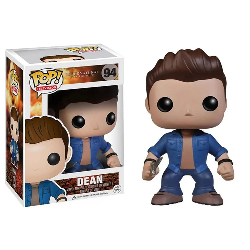 Funko Pop Supernatural Sam #93 Dean #94 Castiel #95 Charlie Crowley Bobby Singer Action Figure Toys POP-SPN Vinyl Doll Kids Gift