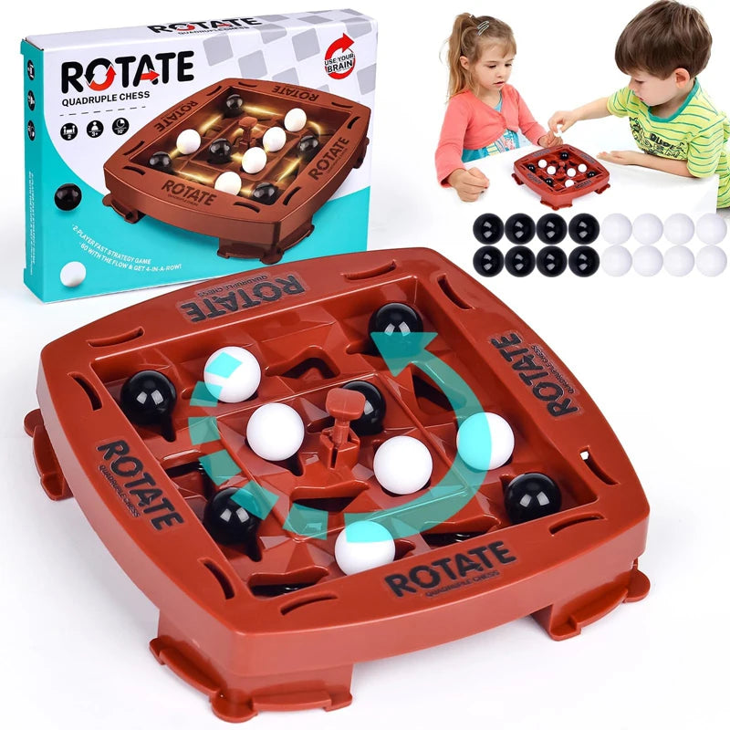 Logic Chess Track Game Educational Toy, Track Chess Game, Four In A Row Game, Fun Table Top 2 Players Puzzle Board Game Set