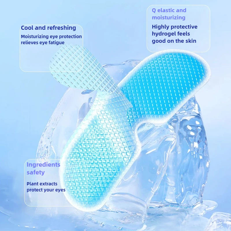 20/40 Pcs Box Hot Selling Disposable Ice Eye Patches Hydrogel Eye Protection Relieve Fatigue Herbal Cold Compress Eye Masks