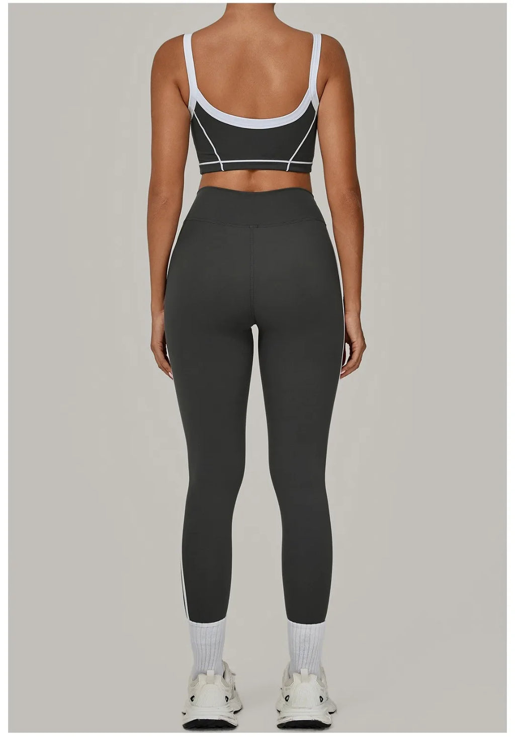 2PCS Women's Yoga Set High Waist Peach Hip Removable Padding Sports Bra Pants Fitness Suit Running Workout Gym Leggings Yoga Set