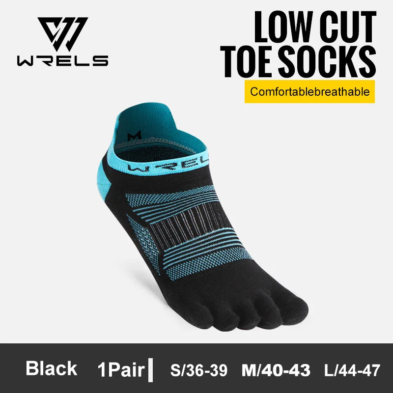 WRELS Toe Socks Running Socks for Men Women Athletic Breathable Five Finger Socks High Performance Athletic  Five Toe Socks