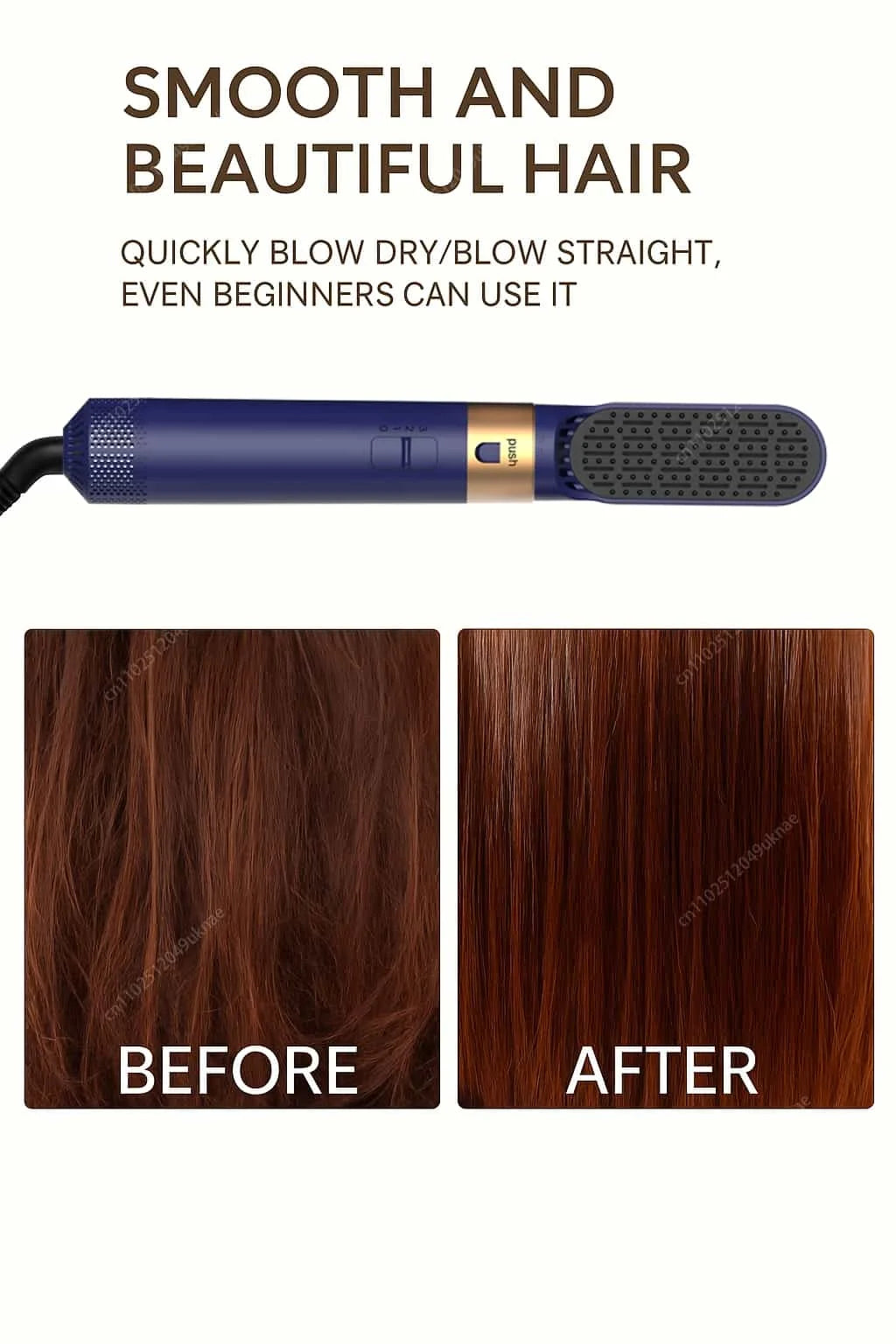 5 In 1 Hair Dryer And Hot Air Comb Brush With Curling Iron Hair Straightener For Fast Drying Curling Straightening And Styling