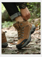 RAN Cow Leather Hiking Boots Men For men Outdoor Sport Walking Sneakers trekking Snow Shoes women Climbing Mountain Hunting boot