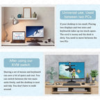 KVM Switch 4K 60Hz Switcher USB 3.0 Hub Docking Station Splitter Dock 2 Computers Share Keyboard Mouse Printer PC Accessories