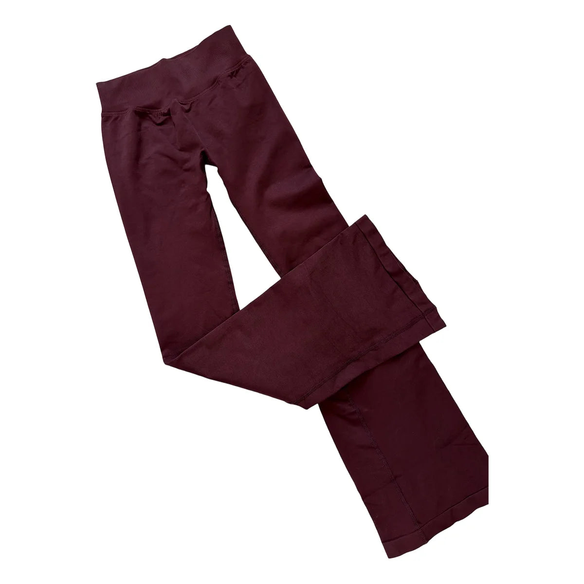 Flares Legggings Seamless Mid To Low Waistband Glute Contouring Wide Leg Pants Scrunch Booty Fitness Yoga Gym Flared Leggings