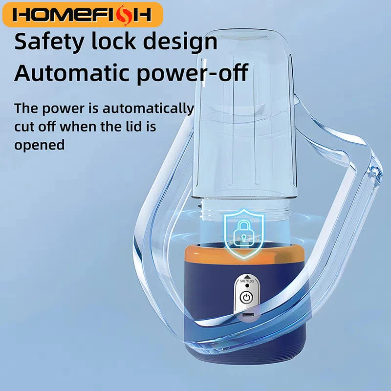 HOMEFISH Double Cup Multifunction Usb Fruit Mixers Juicers Portable Electric Juicer Blender Fruit Juicer Cup Food Milkshake