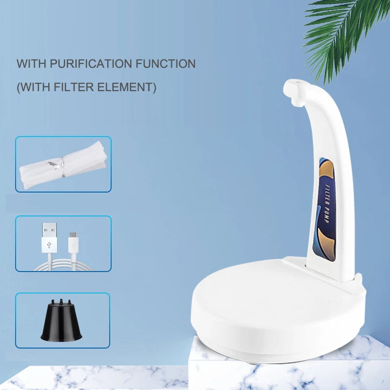 USB Rechargeable Electric Black Small Motor Pumping Automatic Water Dispenser