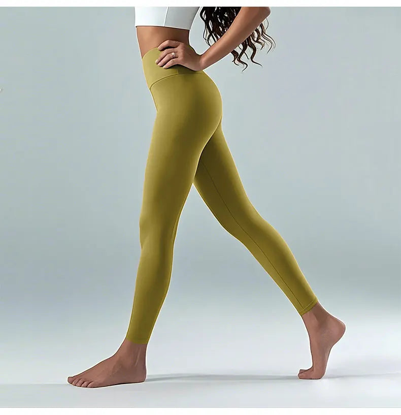 Summer Sale High-Waist Yoga Pants - 4-Way Stretch Quick-Dry Leggings for Running Cycling Gym Workout