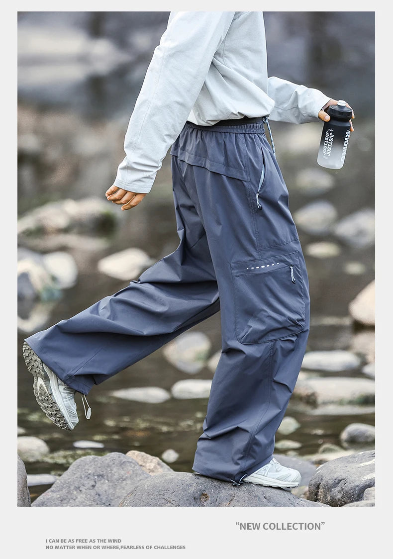 CHRLCK Men's Hiking Cargo Pants Waterproof Outdoor Quick Dry Lightweight Ripstop Women Camping Fishing Climbing Hunting Trousers