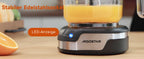 Aigostar Electric Citrus Juicer, 1.2L Large Capacity Juicer with LED Work Light and 2 Removable Cones, Lemon Squeezer for Orange