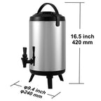 SucceBuy  Stainless Steel Insulated Beverage Dispenser 2 Gallon 7.6 Liter Thermal Hot and Cold Drink Server Dispenser