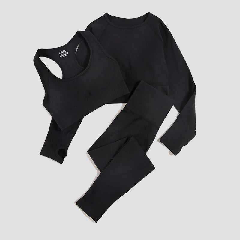 WAREBALL 2/3/4pcs Seamless Yoga Set Gym Clothes Sportswear Yoga Suits For Women Fitness Set Tracksuits Sports Bra Gym Leggings