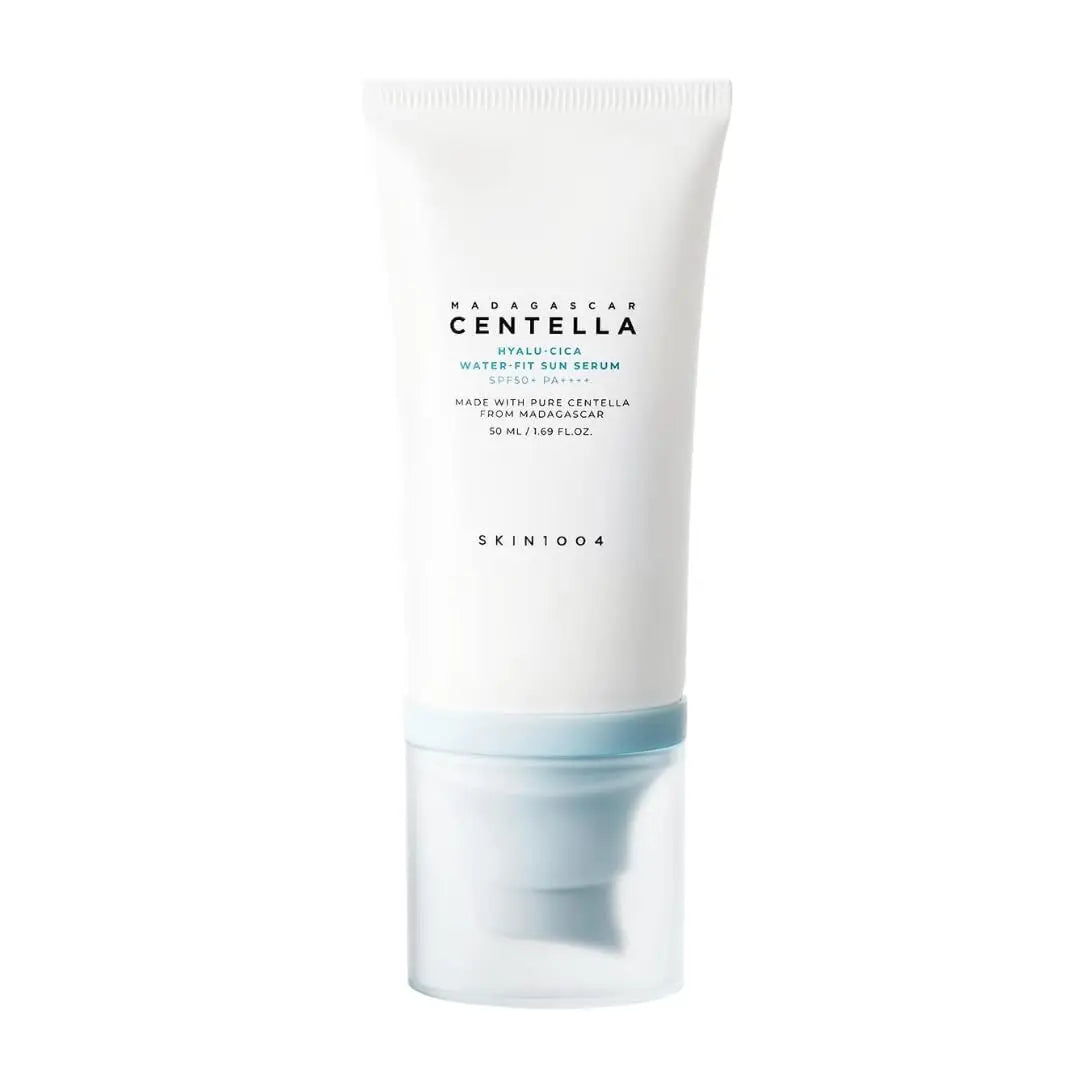 Skin1004 Korean Skincare Centella Sun Serum SPF50+ - Hyaluronic Acid UV Protection, Sensitive Skin