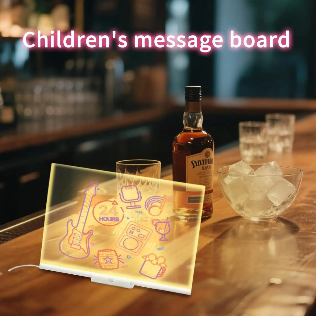 LED Drawing Board Toddler Painting Board Educational Toddler Writing Supplies Portable Drawing Tool for School Home Travel