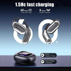 UYUXIO Real Time Translation Wireless Earbuds with 144 Language OWS LCD Touch Screen Earphone AI Language Headphone for Business