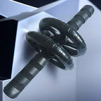 Silent Dual-Wheel Abdominal Roller - Made of Pvc and Stainless Steel, Suitable for Core Strength Training and Fitness Enthusiasts, Abdominal Muscle Roller, Exercise Equipment