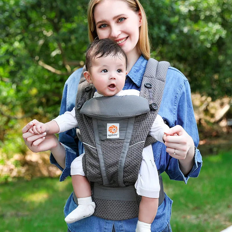 Egobaby Omni Breeze Baby Carrier All Carry Positions Breathable Mesh with Enhanced Lumbar Support & Airflow (7-45 Lb)