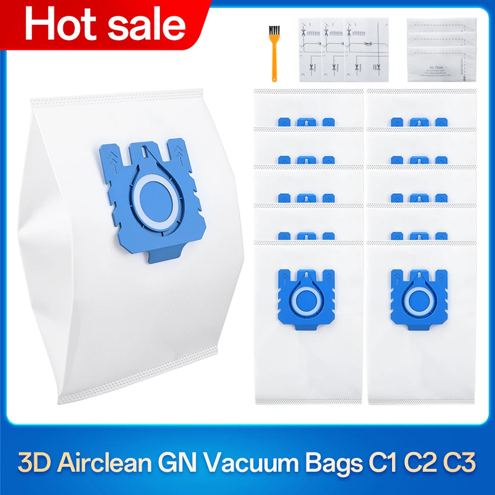 3D Airclean Bags Replacement for Miele GN Vacuum Cleaner Bags Classic C1 Complete C1 C2 C3 S227 S240 S270 S400 S2 S5 S8 Series Main image