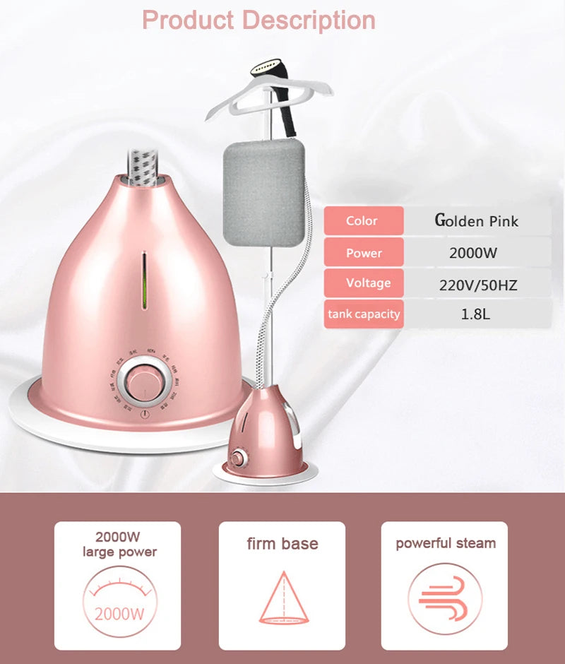 2 In 1 Professional Ironing Clothes Steamer Garment Steamer Fast Heat Steam Ironing Machine For Fabric Pure Silk Woolens Cotton