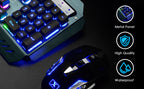 Wireless gaming Keyboard and Mouse Set Rainbow/RGB Backlit Rechargeable Keyboard and 7 Color Gaming Mute Mouse with Pad