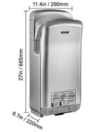 SucceBuy Hand Dryer Machinery Automatic High-speed Jet Double-sided Secure Robust Material Blade for Washroom Multicolor