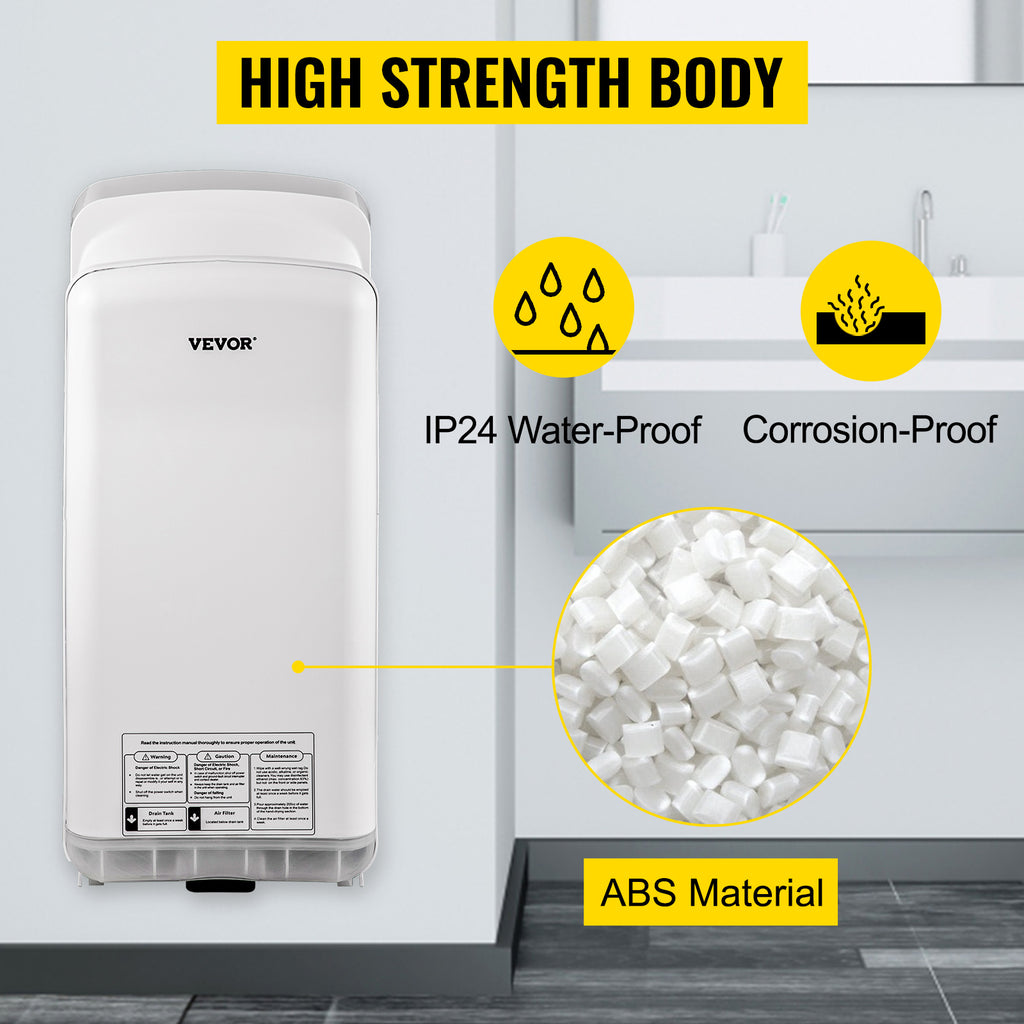 SucceBuy Hand Dryer Machinery Automatic High-speed Jet Double-sided Secure Robust Material Blade for Washroom Multicolor